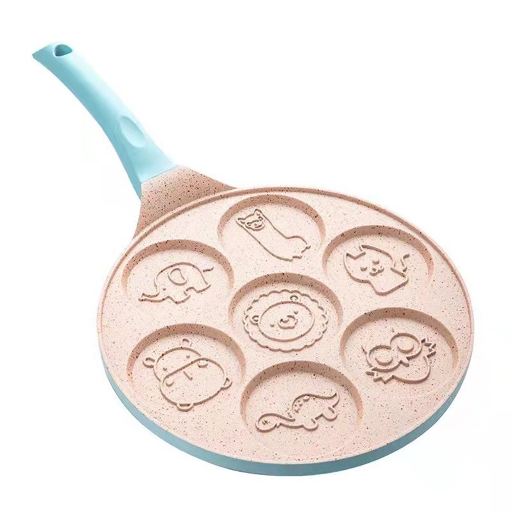 Mini Pancake Griddle - Aluminiumlegering Siliconen Mini Pannenkoekenmaker Zwart Beige