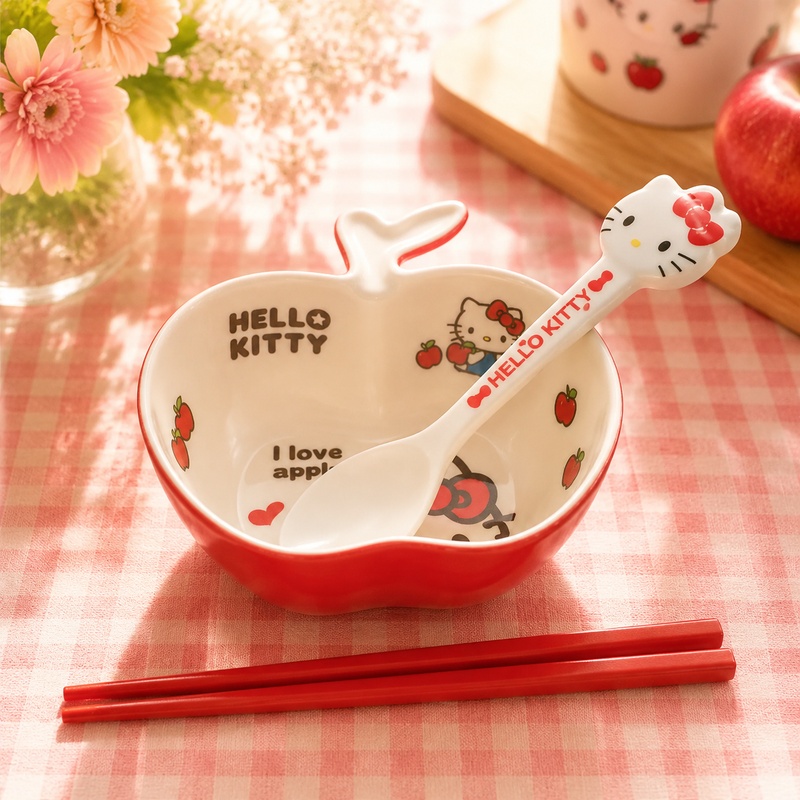 Dim Sum Basket - Hello Kitty melamine serviesset, schattig cartoonontwerp,