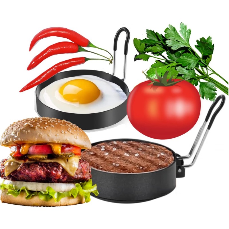 Eierringvorm Roestvrijstalen a - Mini Pancake Griddle recensie en prijs